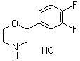 structure of CAS# 1251033-05-2, 2-(3,4-二氟苯基)吗啉盐酸盐(1:1)