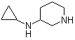 structure of CAS# 1251083-96-1, N-环丙基-3-哌啶胺