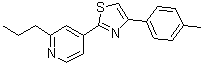 structure of CAS# 125256-00-0, 4-[4-(4-Methylphenyl)-2-thiazolyl]-2-propylpyridine