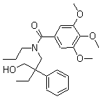 CAS # 1253-67-4, N-[2-(Hydroxymethyl)-2-phenylbutyl]-3,4,5-trimethoxy-N-propylbenzamide