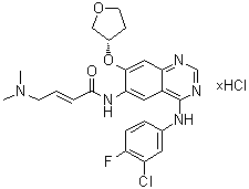 structure of CAS# 1254955-21-9, N-[4-[(3-氯-4-氟苯基)氨基]-7-[[(3S)-四氢-3-呋喃基]氧基]-6-喹唑啉基]-4-(二甲基氨基)-2-丁烯酰胺盐酸盐