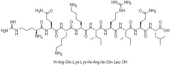 CAS 登录号：1256166-76-3, L-精氨酰-L-谷氨酰胺酰-L-赖氨酰-L-赖氨酰-L-异亮氨酰-L-精氨酰-L-异亮氨酰-L-谷氨酰胺酰-L-亮氨酸
