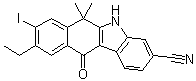 structure of CAS# 1256584-80-1, 9-Ethyl-6,6-dimethyl-8-iodo-11-oxo-6,11-dihydro-5H-benzo[b]carbazole-3-carbonitrile