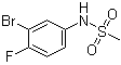 structure of CAS# 1256633-26-7, N-(3-Bromo-4-fluorophenyl)methanesulfonamide