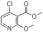 structure of CAS# 1256826-55-7, 4-氯-2-甲氧基-3-吡啶羧酸甲酯