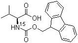 structure of CAS# 125700-35-8, Fmoc-[15N]Valine
