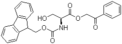 structure of CAS# 125760-26-1, N-(9-芴甲氧羰基)-L-丝氨酸苯甲酰甲酯