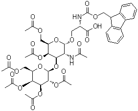CAS 登录号：125760-30-7, O-[4,6-二-O-乙酰基-2-(乙酰氨基)-2-脱氧-3-O-(2,3,4,6-四-O-乙酰基-beta-D-吡喃半乳糖基)-alpha-D-吡喃半乳糖基]-N-[芴甲氧羰基]-L-丝氨酸