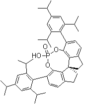 structure of CAS# 1258276-28-6, (11aS)-3,7-双[2,4,6-三(异丙基)苯基]-10,11,12,13-四氢-5-羟基-二茚并[7,1-de:1',7'-fg][1,3,2]二氧磷杂八环 5-氧化物