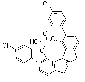 structure of CAS# 1258327-05-7, (11aS)-10,11,12,13-四氢-5-羟基-3,7-双(4-氯苯基)-二茚并[7,1-de:1',7'-fg][1,3,2]二氧磷杂八环-5-氧化物