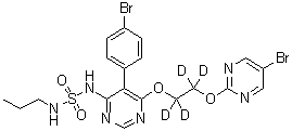 CAS # 1258428-05-5, N-[5-(4-Bromophenyl)-6-[2-[(5-bromo-2-pyrimidinyl)oxy]ethoxy-1,1,2,2-d<sub>4</sub>]-4-pyrimidinyl]-N'-propylsulfamide