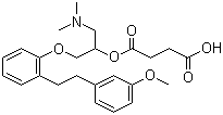 CAS 登录号：125926-17-2, 沙格雷酯, (+/-)-2-(二甲胺基)-1-{(2-(3-甲氧基苯基)苯氧基)甲基}乙基丁二酸单酯