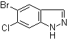 structure of CAS# 1260382-77-1, 5-溴-6-氯-1H-吲唑
