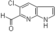 structure of CAS# 1260382-91-9, 5-Chloro-1H-pyrrolo[2,3-b]pyridine-6-carbaldehyde