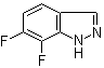 structure of CAS# 1260384-41-5, 6,7-二氟-1H-吲唑