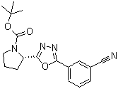 structure of CAS# 1260605-21-7, (2S)-2-[5-(3-氰基苯基)-1,3,4-恶二唑-2-基]-吡咯烷甲酸叔丁酯