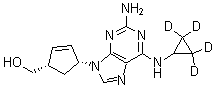 CAS # 1260619-56-4, Abacavir-d<sub>4</sub>