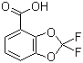 structure of CAS# 126120-85-2, 2,2-二氟-1,3-苯并二恶茂-4-羧酸