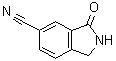 structure of CAS# 1261726-80-0, 2,3-二氢-3-氧代-1H-异吲哚-5-甲腈
