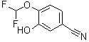 structure of CAS# 1261823-17-9, 4-(Difluoromethoxy)-3-hydroxybenzonitrile