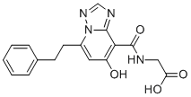 structure of CAS# 1262132-81-9, N-[[7-羟基-5-(2-苯基乙基)[1,2,4]三唑并[1,5-a]吡啶-8-基]羰基]甘氨酸