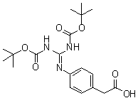CAS # 1263045-12-0, 4-[[Bis[[(1,1-dimethylethoxy)carbonyl]amino]methylene]amino]benzeneacetic acid