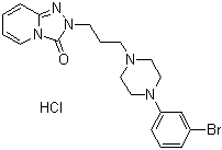 structure of CAS# 1263278-80-3, 2-[3-[4-(3-溴苯基)-1-哌嗪基]丙基]-1,2,4-三唑并[4,3-a]吡啶-3(2H)-酮盐酸盐