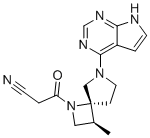 CAS 登录号：1263774-59-9, (3S,4R)-3-甲基-β-氧代-6-(7H-吡咯并[2,3-d]嘧啶-4-基)-1,6-二氮杂螺[3.4]辛烷-1-丙腈