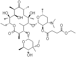 structure of CAS# 1264-62-6, 琥乙红霉素