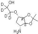 CAS # 1265919-27-4, 2-[[(3aR,4S,6R,6aS)-6-Aminotetrahydro-2,2-dimethyl-4H-cyclopenta-1,3-dioxol-4-yl]oxy]-ethan-1,1,2,2-d4-ol