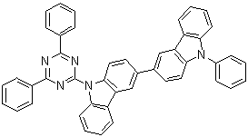 CAS # 1266389-01-8, 9-(4,6-Diphenyl-1,3,5-triazin-2-yl)-9'-phenyl-3,3'-dicarbazole