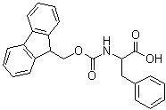 structure of CAS# 126727-04-6, N-9-Fluorenylmethoxycarbonyl-DL-phenylalanine