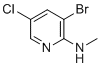 structure of CAS# 1267467-45-7, 3-溴-5-氯-N-甲基吡啶-2-胺