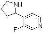 structure of CAS# 1270491-52-5, 3-氟-4-(2-吡咯烷基)吡啶