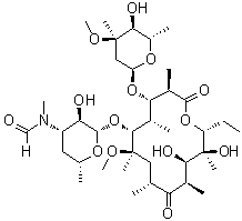 structure of CAS# 127140-69-6, 3"-N-Demethyl-3"-N-formylclarithromycin