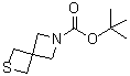 structure of CAS# 1272412-70-0, 2-硫杂-6-氮杂螺[3.3]庚烷-6-羧酸叔丁酯