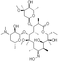 CAS 登录号：127253-05-8, (9Z)-6-O-甲基红霉素 9-肟