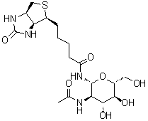 structure of CAS# 1272755-69-7, 2-Acetamido-2-deoxy-beta-D-glucopyranosylaminobiotin