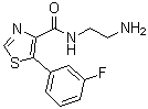 CAS 登录号：127500-84-9, N-(2-氨基乙基)-5-(3-氟苯基)-4-噻唑甲酰胺