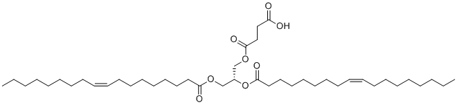 structure of CAS# 127640-49-7, 4-[(2R)-2,3-双{[(9Z)-十八碳-9-烯酰基]氧基}丙氧基]-4-氧代丁酸