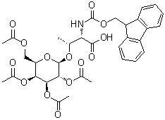 structure of CAS# 127656-85-3, N-[芴甲氧羰基]-O-(2,3,4,6-四-O-乙酰基-beta-D-吡喃半乳糖基)-L-苏氨酸
