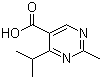 structure of CAS# 127958-08-1, 4-异丙基-2-甲基嘧啶-5-甲酸