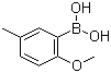 structure of CAS# 127972-00-3, 2-甲氧基-5-甲基苯硼酸