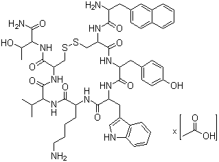 structure of CAS# 127984-74-1, 兰瑞肽乙酸盐