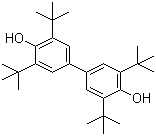 structure of CAS# 128-38-1, 2,2',6,6'-Tetra-tert-butyl-4,4'-biphenol