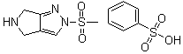 structure of CAS# 1280210-80-1, 2,4,5,6-四氢-2-(甲基磺酰基)吡咯并[3,4-c]吡唑苯磺酸盐