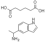 structure of CAS# 1282097-87-3, 1-(1H-Indol-5-yl)ethanamine adipate