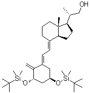 structure of CAS# 128387-35-9, (betaS,1R,3aS,4E,7aR)-4-[(2E)-2-[(3S,5R)-3,5-二[[(叔丁基)二甲基硅烷基]氧基]-2-亚甲基环己亚基]亚乙基]八氢-beta,7a-二甲基-1H-茚-1-乙醇
