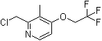 structure of CAS# 128430-66-0, 2-氯甲基-3-甲基-4-(2,2,2-三氟乙氧基)吡啶