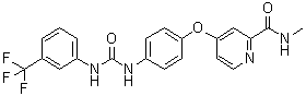 CAS # 1285533-84-7, N-Methyl-4-[4-[[[[3-(trifluoromethyl)phenyl]amino]carbonyl]amino]phenoxy]-2-pyridinecarboxamide